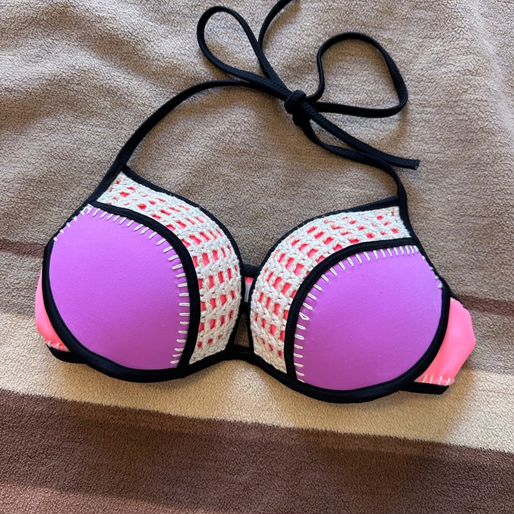 Purple and Pink Bikini Top